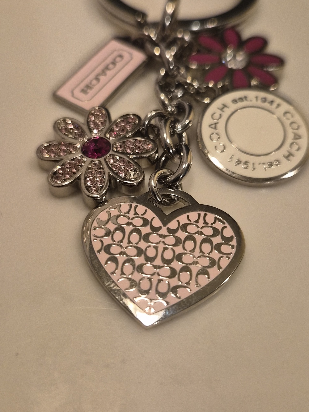 COACH Daisy Keychain Fob Purse Charms - Picture 6 of 8